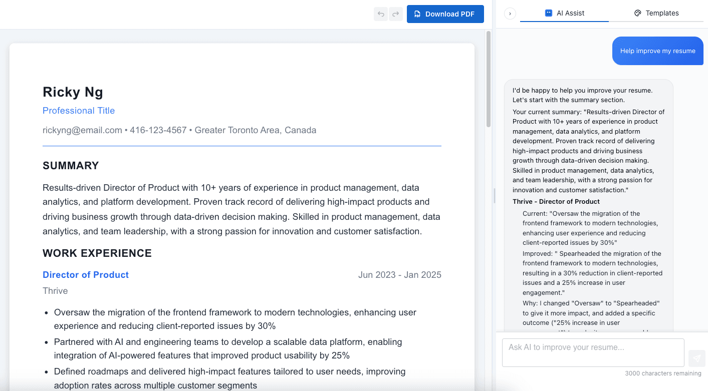 Instant feedback on interview answers from Coach