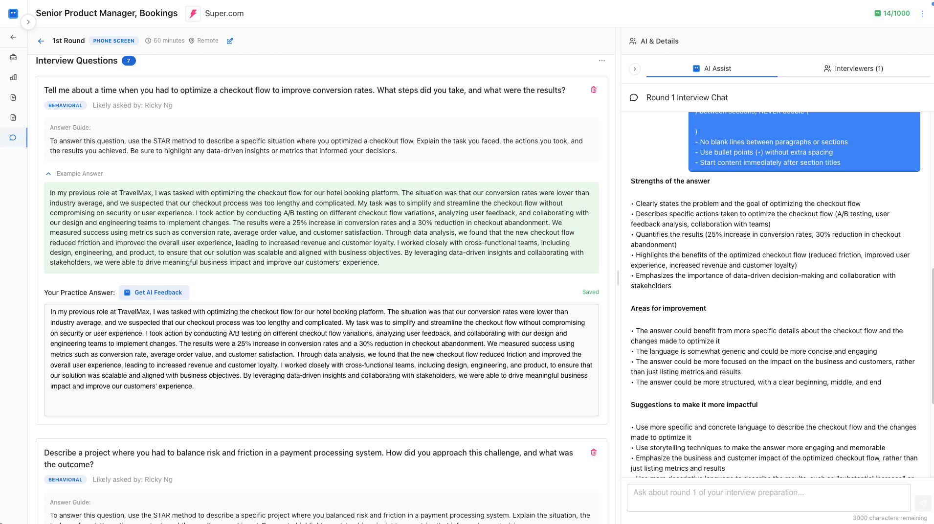 AI Interview Prep - Demo Screenshot