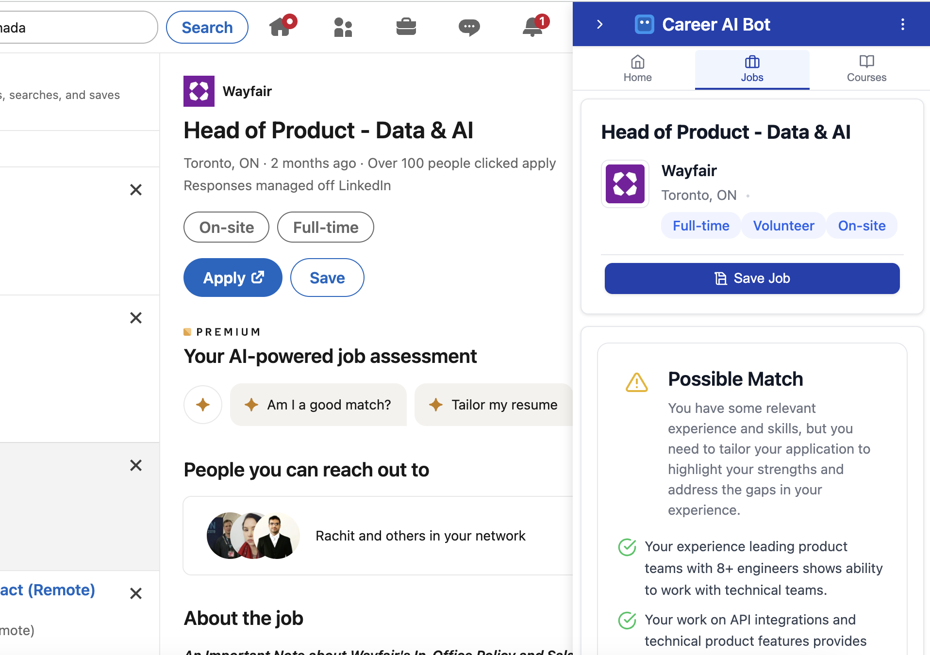 AI-powered job fit analysis