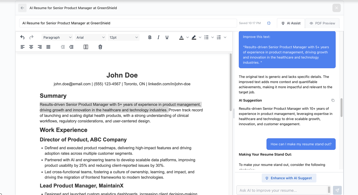 Career AI Bot - Resume AI Chat